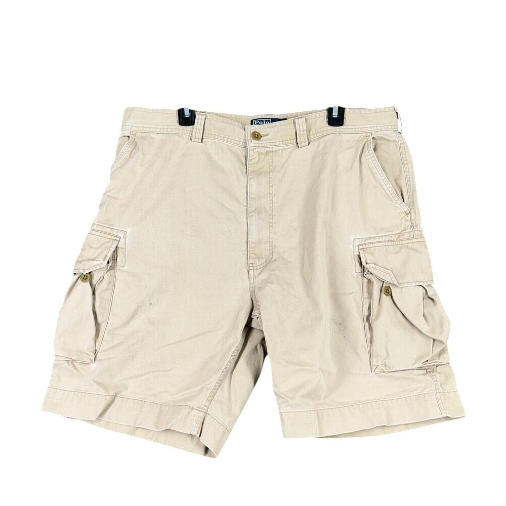 Polo Ralph Lauren Mens 40 Cargo Shorts 67 Chino Khaki Utility Pockets Workwear